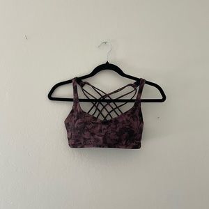 Lululemon free to be wild bra purple/black pattern
